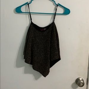 Black and gold crop top